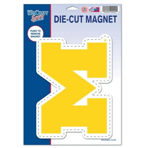 Michigan Wolverines VINYL DIE CUT MAGNET 6"X9" HIGH QUALITY HEAVY DUTY Cover