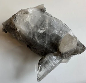 200g RARE BLACK GRAPHITE AND CHLORITE LEMURIAN PHANTOM QUARTZ SPECIMEN - Picture 1 of 16