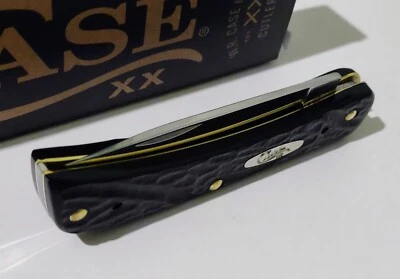 CASE XX PLANTILLA NEGRA. NAVAJA DE BOLSILLO DE CAZA SODBUSTER SOD BUSTER EE. UU. !!! Foto 1 de 4