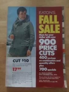 1975 Eaton's Fall Sale Catalog Fashion Furniture Hard to Find 70's - Picture 1 of 8