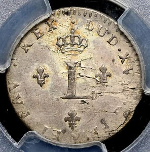 FRANCE, American Colonies. Sous Marques, 1762-BB, Vlack 276, PCGS AU55 - Picture 1 of 4