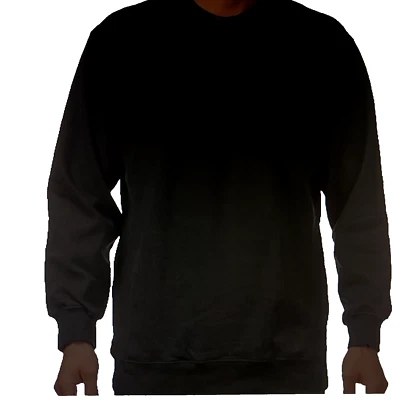 PRO CLUB MENS HEAVYWEIGHT CREWNECK  Cotton BLACK PULLOVER SWEATSHIRT Size L - Image 1 of 4