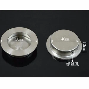 2X Acciaio Inox Porta Scorrevole Tirare Rotondo Maniglia Incasso da Armadietto - Foto 1 di 5