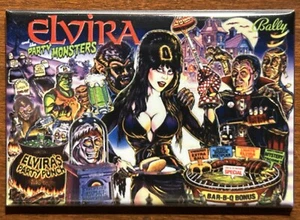 Elvira And The Party Monsters Pinball Fridge Magnet - Picture 1 of 2