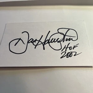 Dan Hampton Hof 2002 Chicago Bears SIGNED 3 x 5 Index Card - Picture 1 of 1