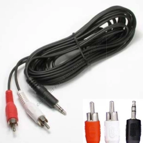 12ft long 3.5mm, 1/8" Stereo Male~Dual RCA~M Audio/PC/MAC/IPOD Cable/Cord$SHdisc - Image 1 of 1