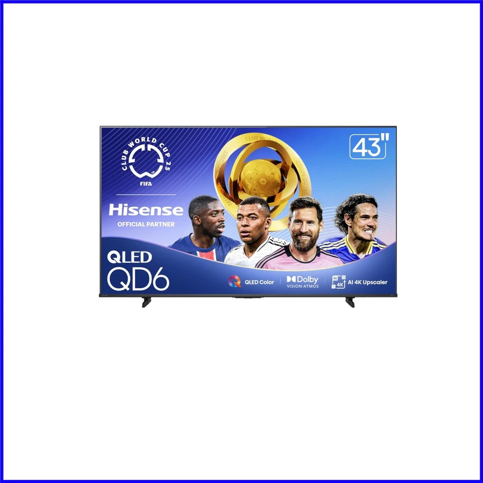 Immersive 43-Inch QLED 4K UHD Smart TV with Alexa & Dolby Atmos Sound Technology - Image 1 of 4