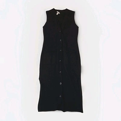 Autumn Cashmere Sweater Dress Women's Small Sleeveless Pockets - Image 1 of 4