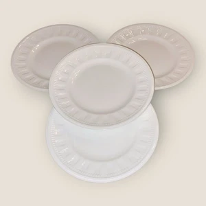 "4 platos de ensalada Wedgwood Colisseum 8"" blanco inglés hueso chino buen estado" - Imagen 1 de 11
