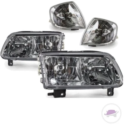 Scheinwerfer RECHTS & LINKS + BLINKER Klarglas passt für VW Polo 6N2 ab 99-01 - Bild 1 von 4