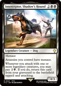 MTG Interceptor, Shadow's Hound 47 Rare Surge Foil Final Fantasy Commander - Picture 1 of 1