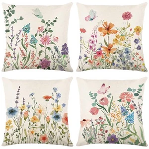 Spring Decorations for Home - Spring Pillow Covers 18x18, Outdoor Pillow Cove... - Picture 1 of 7