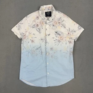 Hollister Epic Flex Shirt Men's Small Floral Flowers Button Up Stretch - Picture 1 of 11