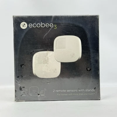 New ecobee3 Room Sensors with Stands White 2 Pack Sealed - Image 1 of 4