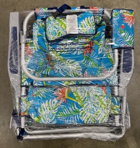 Tommy Bahama Rucksack Strandkorb 5 Positionen Stuhl, inkl. flach liegend (geblümt) - Bild 1 von 5