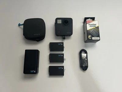 GoPro Fusion 360 Camera with Case, Mount, 3 Batteries, And A Dual Fast Charger - Image 1 of 4