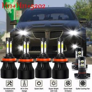For Pontiac G8 2008 2009 white Combo 6X LED Headlight High Low + Fog Light Bulbs - Picture 1 of 12
