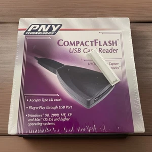 Vintage Compact Flash USB Card Reader Smart Windows Mac Media Transfer - SEALED - Picture 1 of 6