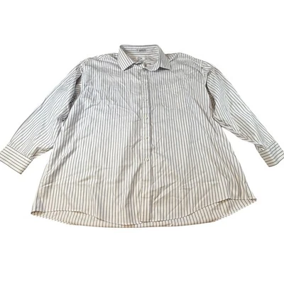 Рубашка Enro синяя 100% хлопок в полоску на пуговицах мужская 19 (34/35) большая - Изображение 1 из 4