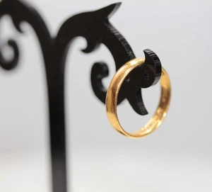 HALLMARKED Birm. 1960 22CT YELLOW SOLID GOLD WEDDING BAND RIND Size K 3.6 grams - Picture 1 of 17