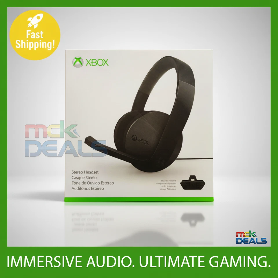 Xbox One Stereo Headset with Adapter Microsoft OEM NEW Sealed X|S|PC - Image 1 of 4