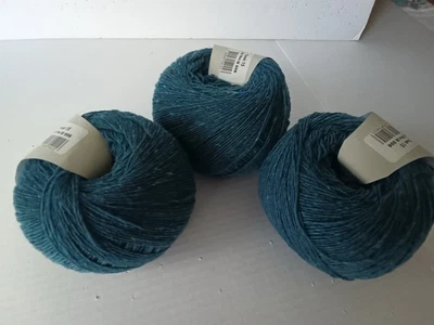 Debbie Bliss-Fine Donegal-"Verde azulado"-Lote de 3-415yds/ea Foto 1 de 3