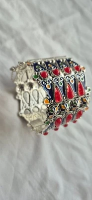 bracelet manchette berbère kabyle acier inoxydable - Photo 1/4