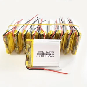 3.7v 1100mAh LiPo Akku Rechargeable Battery 103035 Lots For GPS Camera Watch - Bild 1 von 8