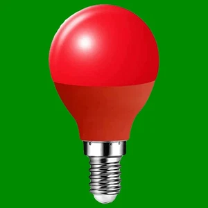 1x 4W Red Coloured LED G45 Party Golf Round Small Screw Light Bulb SES E14 - Picture 1 of 3