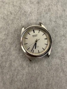 Orologio Uomo Vintage Anni 70 Gennaio 1979 Seiko Quartz Silver SQ 7812-6009 Data - Foto 1 di 9