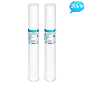 2 Pack 20 Micron 20x2.5" Sediment Water Filter Whole House Replacement Cartridge - Picture 1 of 12