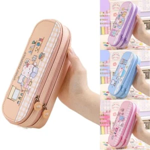 Cartoon Design Pen Pouch Double Layer Stationery Pouch Student Supplies - Picture 1 of 13