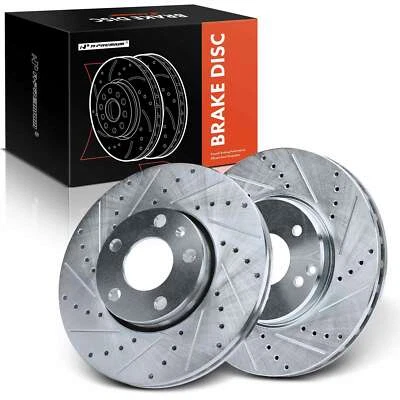 Drilled & Slotted Brake Rotors Front for Mercedes-Benz C320 E320 SLK300 Chrysler - Image 1 of 4