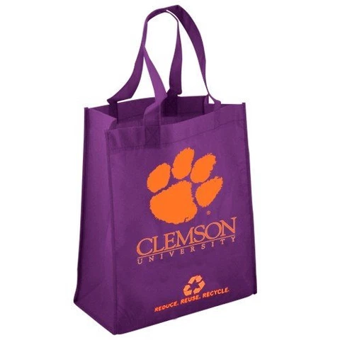 CLEMSON TIGERS REUSABLE SHOPPING BAGS  LOT OF 5 Cover