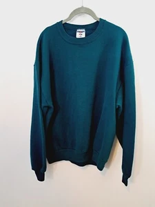 VTG JERZEES BLANK Sweatshirt MEN'S XL Forrest Green MADE IN USA - Picture 1 of 4