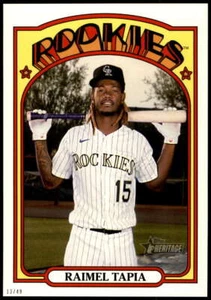 Raimel Tapia 2021 Topps Heritage 5x7 #469 SP 13/49 Rockies - Picture 1 of 2