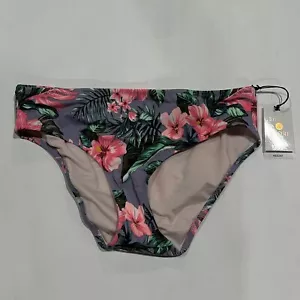Women's Resort Mid-Rise Tropical Full Bikini Bottom - Shade & Shore Purple, XL - Picture 1 of 2