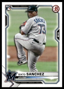 2021 Bowman #13 Sixto Sanchez Rookie Card RC