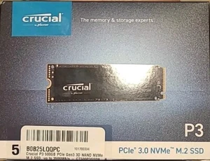 NEW Crucial CT500P3SSD8 P3 500GB PCIe 3.0 NVME M.2 up to 3500MB/s SSD - Picture 1 of 3