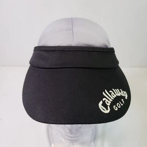 CALLAWAY Women's Golf Visor Black Hat Cap Adjustable Strapback Logo 100% Cotton - Picture 1 of 8