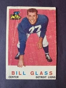 Bill Glass Rookie Card RC 1959 Topps Football #122 VG Vintage - Picture 1 of 2