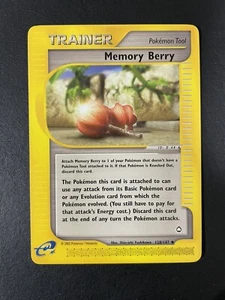 Pokemon Memory Berry 128/147 Aquapolis quasi nuovo di zecca vedi foto - Foto 1 di 2