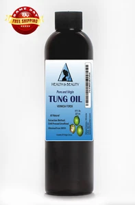 TUNG OIL ORGANIC UNREFINED VIRGIN by H&B Oils Center COLD PRESSED RAW PURE 8 OZ - Picture 1 of 13