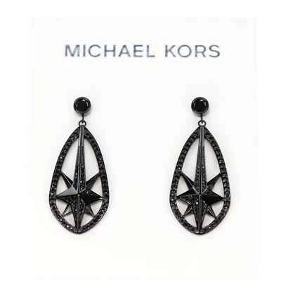 Michael Kors Black Ion-Plated Pave Starburst Drop Earrings MKJ6936 - Image 1 of 3
