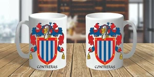 ESCUDO DE ARMAS HERÁLDICA ~ ESCUDO DE LA FAMILIA CONTRERAS ~ TAZA DE CERÁMICA 11 oz. - Imagen 1 de 1