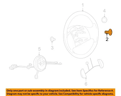 FORD OEM-Steering Wheel Screw N807493S100 - Image 1 of 2