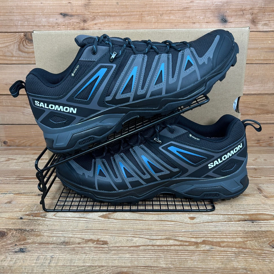 Salomon Trainers Mens UK 11.5 X Ultra Pioneer GTX Black Waterproof Hiking Shoes - Image 1 of 4