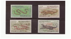 LAOS SC.156-159 1967 REPTILES OF LAOS MNH COMPLETE SET EV6 - Bild 1 von 1