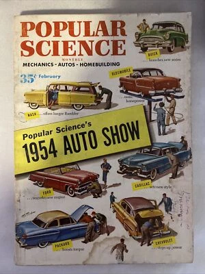 1954 February Popular Science Magazine Popular Science’s 1954 Auto Show (BM29) - Image 1 of 3