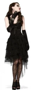 Black as Night Lace corset Dress adult womens Halloween costume witch gothic - Picture 1 of 1